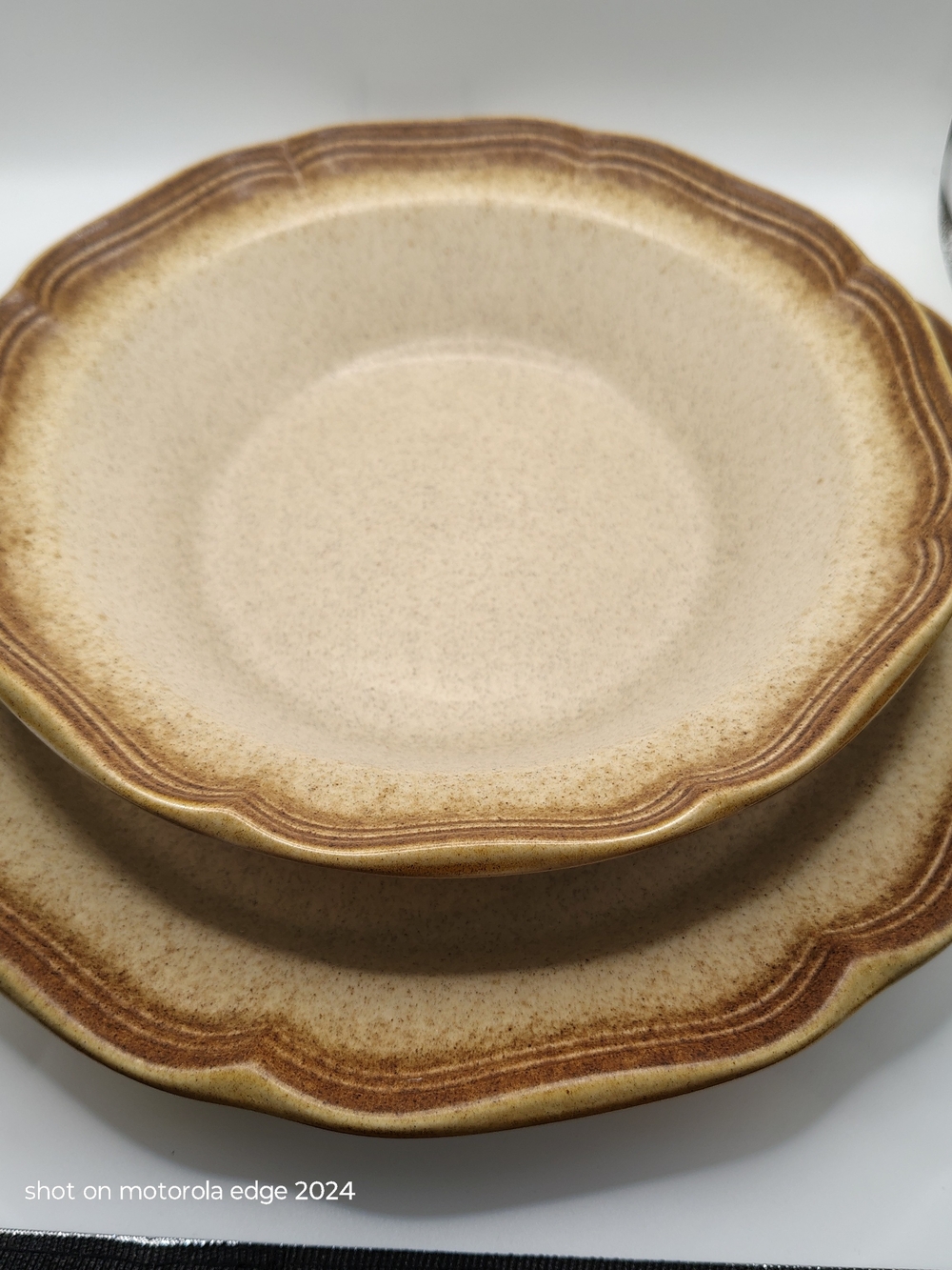 ✨ VINTAGE MIKASA WHOLE WHEAT E8000 SERVING SET - PLATTER & VEGETABLE BOWL ✨